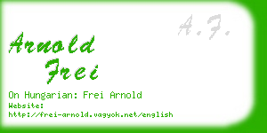 arnold frei business card